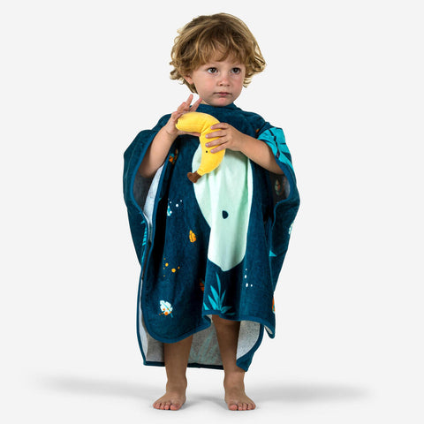 





Poncho Baño Bebés Azul Oscuro Algodón Mono