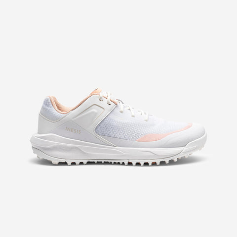 





Zapatos golf transpirables Mujer - WW 500 blanco y beis rosado