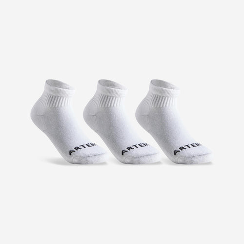 





Calcetines media caña de tenis Niños Pack de 3 Artengo R100 blanco