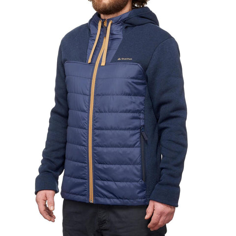 





Chaqueta  polar de montaña y trekking con capucha Hombre Quechua NH100 Hybride