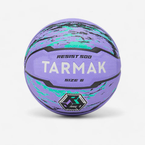 





Balón de baloncesto talla 6 - R500 violeta turquesa