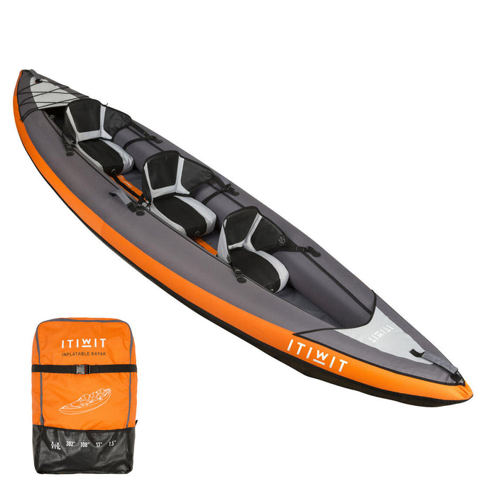 





Kayak hinchable de travesía Itiwit 100 2 o 3 plazas naranja, photo 1 of 12