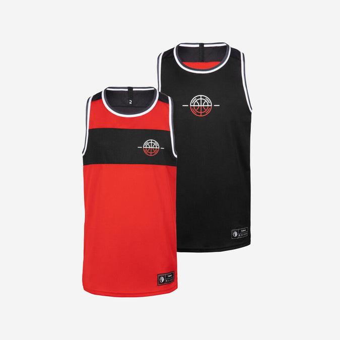 





CAMISETA DE BALONCESTO SIN MANGAS REVERSIBLE NIÑOS - T500R ROJO NEGRO, photo 1 of 10