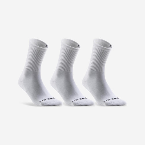 





Calcetines altos de tenis Pack de 3 Artengo RS 100 Blanco