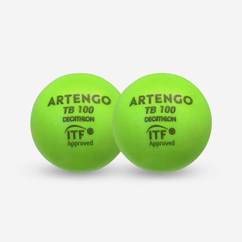 





Pelota de tenis espuma Artengo TB100 x2 9 cm verde