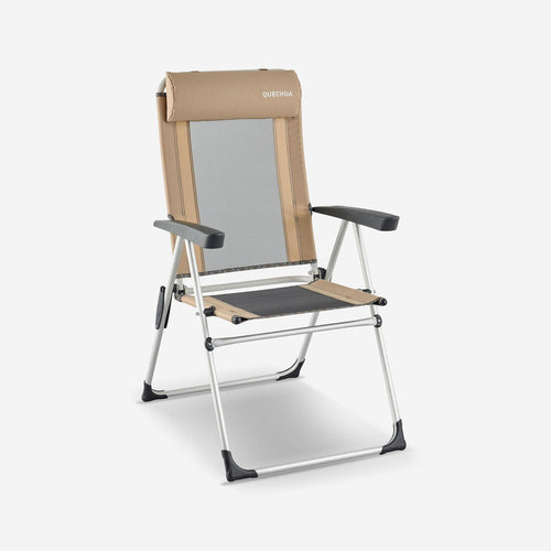 





Silla plegable de camping reclinable con reposacabezas Quechua Comfort