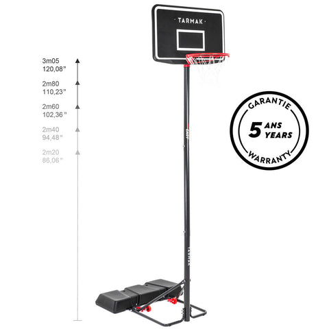 





Canasta de baloncesto ajustable 2,20-3,05m Tarmak B100 Easy