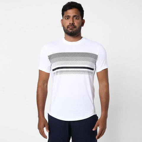 





Camiseta de tenis manga corta transpirable hombre Artengo TTS100 blanco