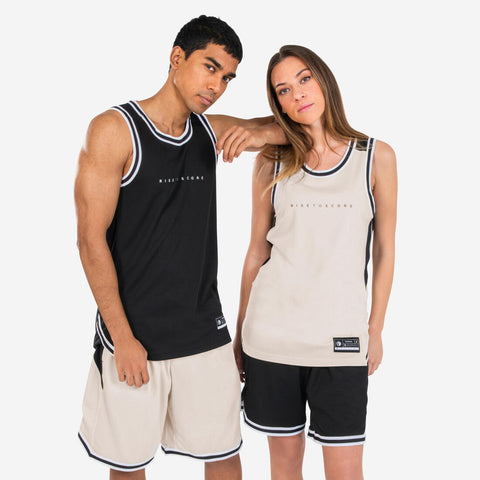 





Camiseta de baloncesto sin mangas reversible adulto - T500 negro banco