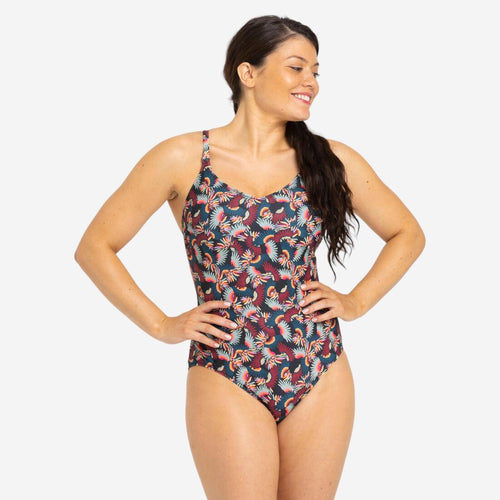 





Bañador Mujer natación tirante fino estampado