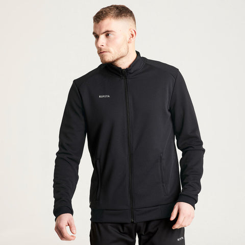 





Sudadera chándal de fútbol con cremallera Aduto Kipsta Essential  negra y gris